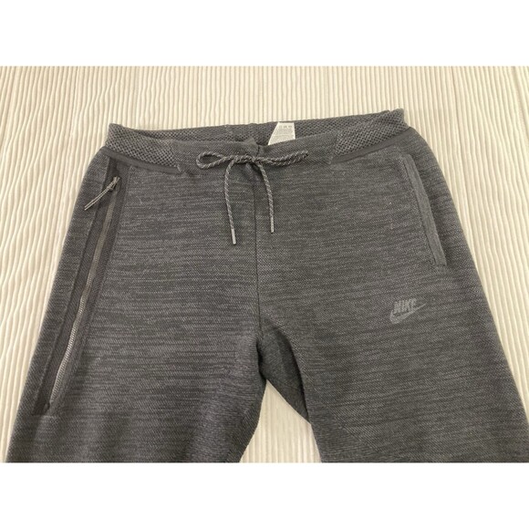 Nike Tech Fleece Joggers Men’s L Black Knit Libero Sweatpants Athleisure - Picture 3 of 13